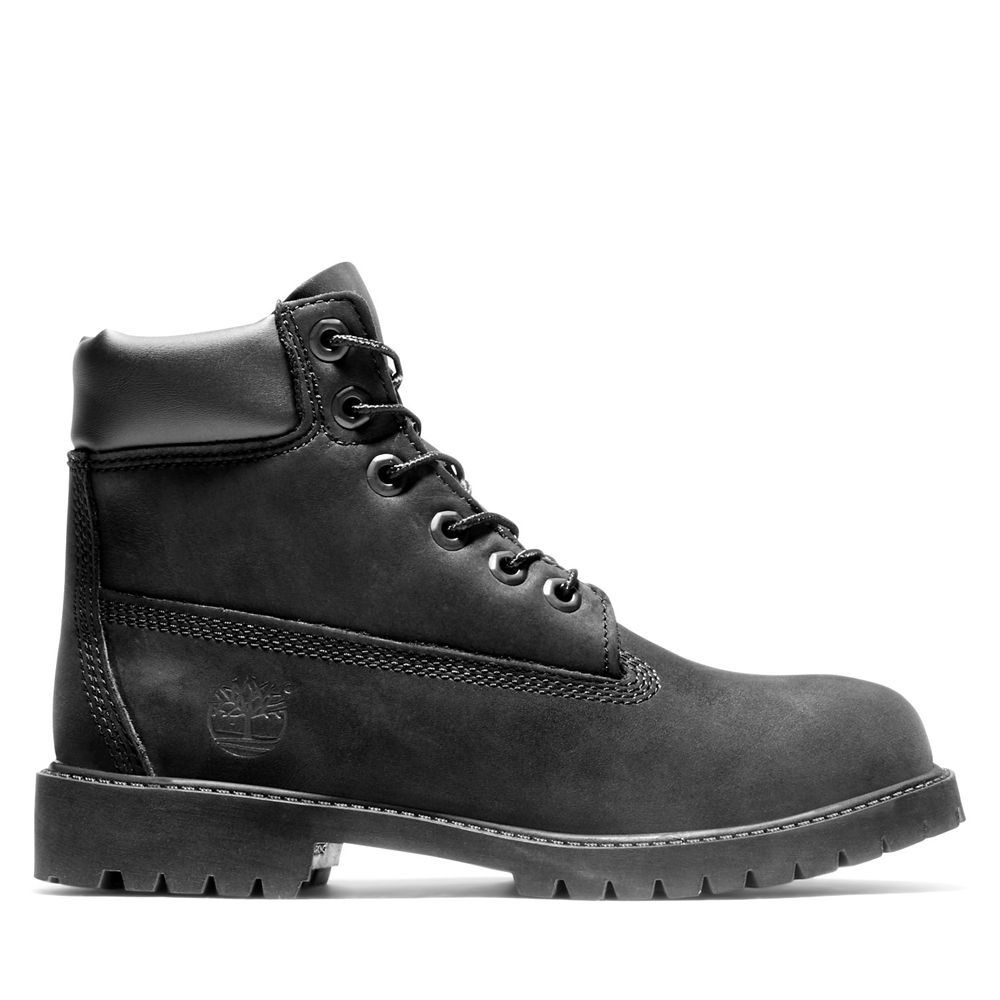 Botas 6-Inch Timberland Argentina Niños - 6-Inch Junior Premium Waterproof - Negras - NOBIHY-508